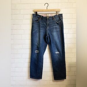 Vintage America Boyfriend Jeans Blue Distressed Relaxed Fit